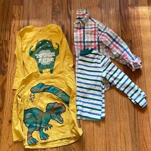 Lot of four 3T boys shirts Mini Boden CrewCuts Carters